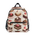 thumbnail image 1 of FORMRS School Backpack with Front Zippered Pocket 12" Student Travel Daypack, Cute Chocolate Cakes, 1 of 6