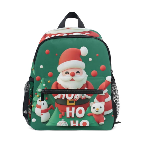 FORMRS School Backpack with Front Zippered Pocket 12" Student Travel Daypack, Cute Christmas Pattern
