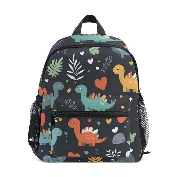 FORMRS School Backpack with Front Zippered Pocket 12" Student Travel Daypack, Cute Dinosaur