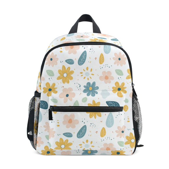 FORMRS Kids School Backpack with Front Zippered Pocket 12" Student Travel Daypack, Cute Floral