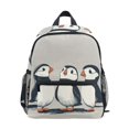 thumbnail image 1 of FORMRS School Backpack with Front Zippered Pocket 12" Student Travel Daypack, Cute Puffin, 1 of 6
