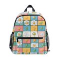 thumbnail image 1 of FORMRS School Backpack with Front Zippered Pocket 12" Elementary Student Travel Daypack, Daisy Mosaic, 1 of 6
