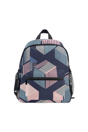School Backpack with Front Zippered Pocket 12" Student Travel Daypack, Dark Cubes
