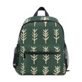 thumbnail image 1 of FORMRS School Backpack with Front Zippered Pocket 12" Student Travel Daypack, Dark Green Leaves, 1 of 6