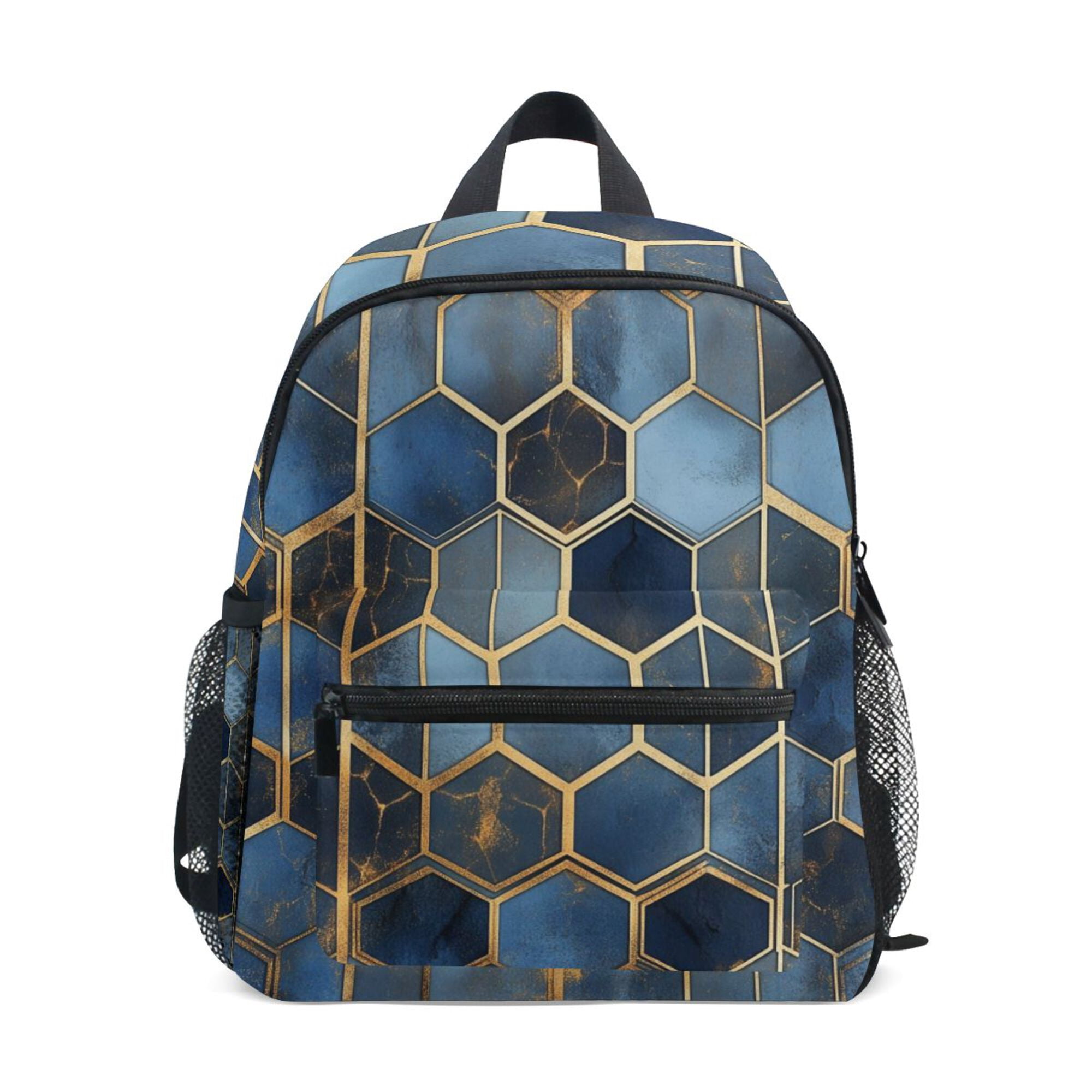 Hexagonal Shell Backpack FORMRS School Backpack with Front Zippered Pocket 12