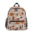 thumbnail image 1 of FORMRS School Backpack with Front Zippered Pocket 12" Student Travel Daypack, Fall Acorns Pattern, 1 of 6