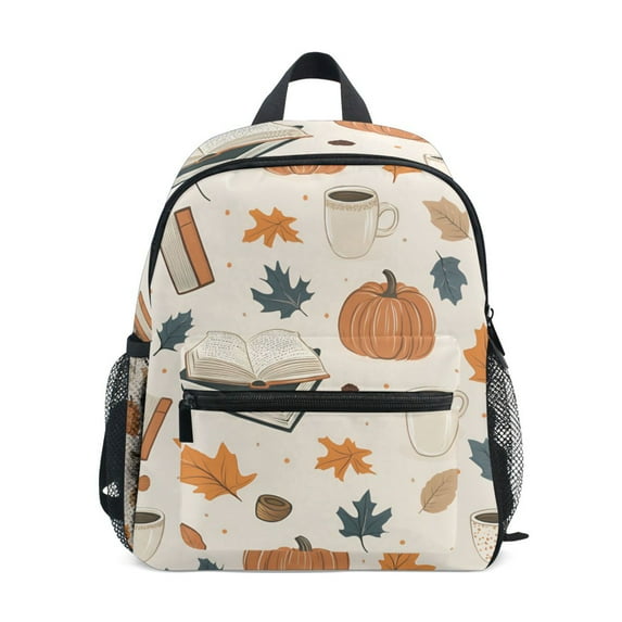 FORMRS School Backpack with Front Zippered Pocket 12" Student Travel Daypack, Fall Books