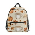 thumbnail image 1 of FORMRS School Backpack with Front Zippered Pocket 12" Student Travel Daypack, Fall Mug Pattern, 1 of 6