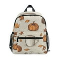 thumbnail image 1 of FORMRS School Backpack with Front Zippered Pocket 12" Student Travel Daypack, Fall Pumpkin Pattern, 1 of 6