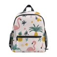 thumbnail image 1 of FORMRS School Backpack with Front Zippered Pocket 12" Student Travel Daypack, Flamingo Pattern, 1 of 6