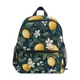 thumbnail image 1 of FORMRS School Backpack with Front Zippered Pocket 12" Student Travel Daypack, Floral Lemons, 1 of 6