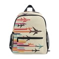 thumbnail image 1 of FORMRS School Backpack with Front Zippered Pocket 12" Elementary Student Travel Daypack, Flying Planes, 1 of 6