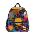 thumbnail image 1 of FORMRS School Backpack with Front Zippered Pocket 12" Student Travel Daypack, Futuristic Circles, 1 of 6