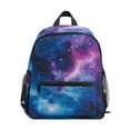 thumbnail image 1 of FORMRS School Backpack with Front Zippered Pocket 12" Student Travel Daypack, Galaxy Pattern, 1 of 6