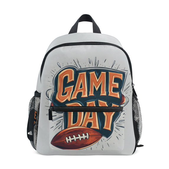 FORMRS Kids School Backpack with Front Zippered Pocket 12" Student Travel Daypack, Game Day