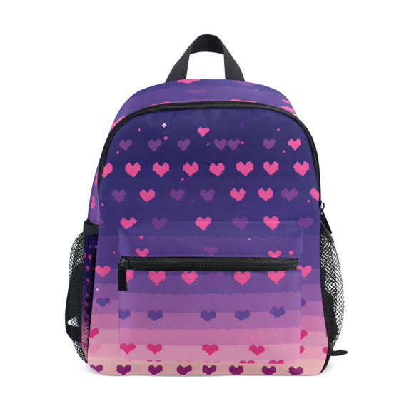 FORMRS Kids School Backpack with Front Zippered Pocket 12" Student Travel Daypack, Gradient Love