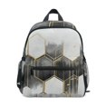 thumbnail image 1 of FORMRS School Backpack with Front Zippered Pocket 12" Student Travel Daypack, Gray Hexagons, 1 of 6
