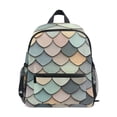 thumbnail image 1 of FORMRS School Backpack with Front Zippered Pocket 12" Student Travel Daypack, Green Art Pattern, 1 of 6