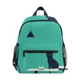thumbnail image 1 of FORMRS School Backpack with Front Zippered Pocket 12" Student Travel Daypack, Green Cat, 1 of 6