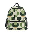 thumbnail image 1 of FORMRS School Backpack with Front Zippered Pocket 12" Student Travel Daypack, Green Circle, 1 of 6
