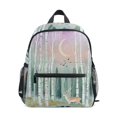 thumbnail image 1 of FORMRS School Backpack with Front Zippered Pocket 12" Student Travel Daypack, Green Deer, 1 of 6