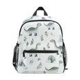thumbnail image 1 of FORMRS School Backpack with Front Zippered Pocket 12" Student Travel Daypack, Green Dinosaur Pattern, 1 of 6