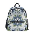 thumbnail image 1 of FORMRS School Backpack with Front Zippered Pocket 12" Student Travel Daypack, Green Floral, 1 of 6
