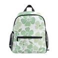 thumbnail image 1 of FORMRS School Backpack with Front Zippered Pocket 12" Student Travel Daypack, Green Floral, 1 of 6
