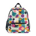 thumbnail image 1 of FORMRS Kids School Backpack with Front Zippered Pocket 12" Student Travel Daypack, Green Geometric, 1 of 6