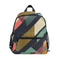 thumbnail image 1 of FORMRS School Backpack with Front Zippered Pocket 12" Student Travel Daypack, Green Geometric, 1 of 6