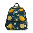 thumbnail image 1 of FORMRS Kids School Backpack with Front Zippered Pocket 12" Student Travel Daypack, Green Lemons, 1 of 6