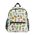 thumbnail image 1 of FORMRS School Backpack with Front Zippered Pocket 12" Student Travel Daypack, Green Vegetables Pattern, 1 of 6