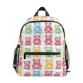 thumbnail image 1 of FORMRS School Backpack with Front Zippered Pocket 12" Student Travel Daypack, Gummy Bear Pattern, 1 of 6