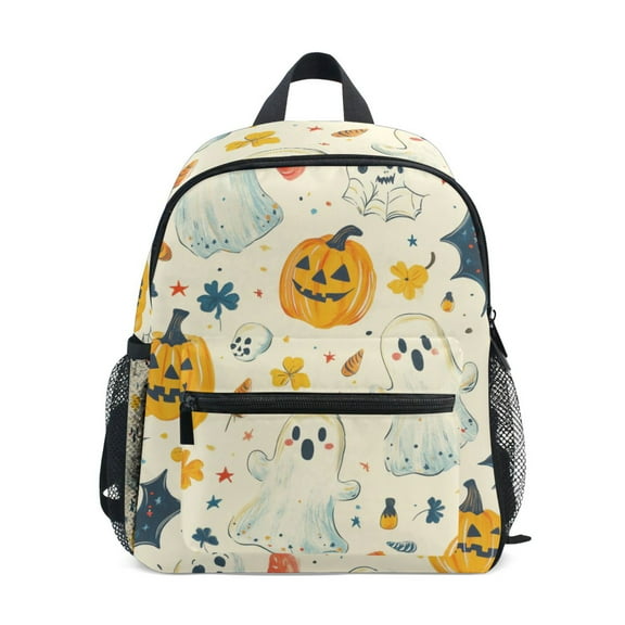 FORMRS School Backpack with Front Zippered Pocket 12" Student Travel Daypack, Halloween Cute Ghosts