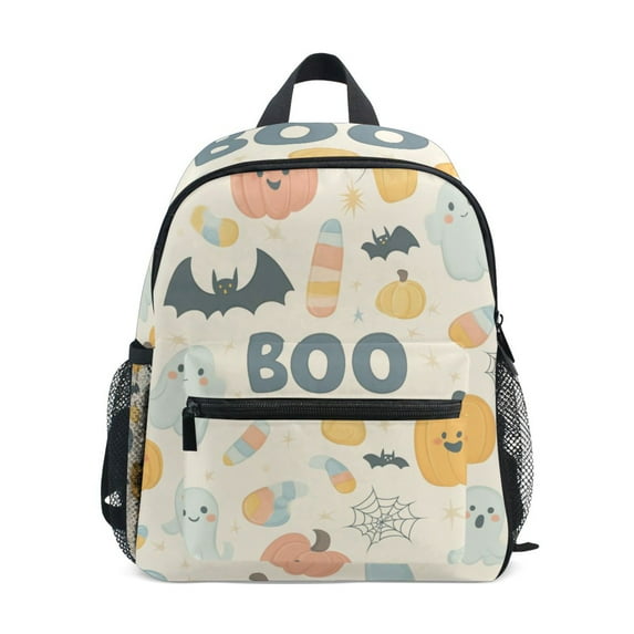 FORMRS School Backpack with Front Zippered Pocket 12" Student Travel Daypack, Halloween Cute Pumpkins