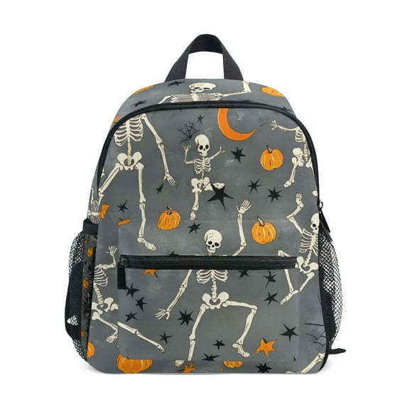 FORMRS School Backpack with Front Zippered Pocket 12" Student Travel Daypack, Halloween Dancing Skeleton