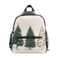thumbnail image 1 of FORMRS School Backpack with Front Zippered Pocket 12" Student Travel Daypack, Hand Drawn Christmas, 1 of 6