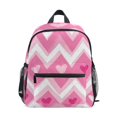 thumbnail image 1 of FORMRS School Backpack with Front Zippered Pocket 12" Student Travel Daypack, Heart Geometric, 1 of 6