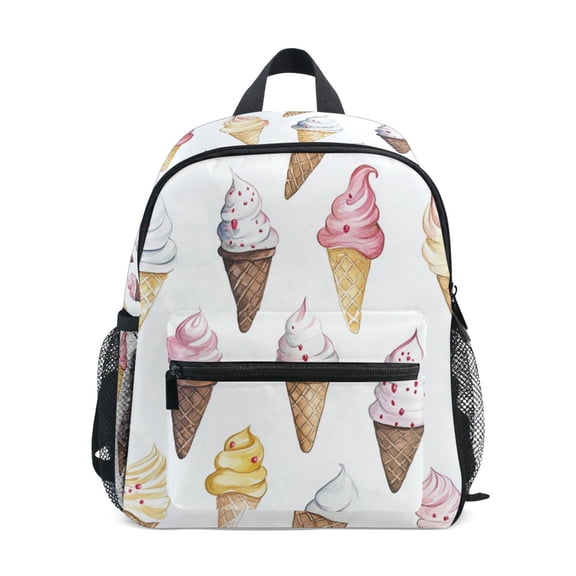 FORMRS School Backpack with Front Zippered Pocket 12" Student Travel Daypack, Ice Cream Pattern