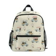 thumbnail image 1 of FORMRS School Backpack with Front Zippered Pocket 12" Student Travel Daypack, Ice Cream Trucks Pattern, 1 of 6