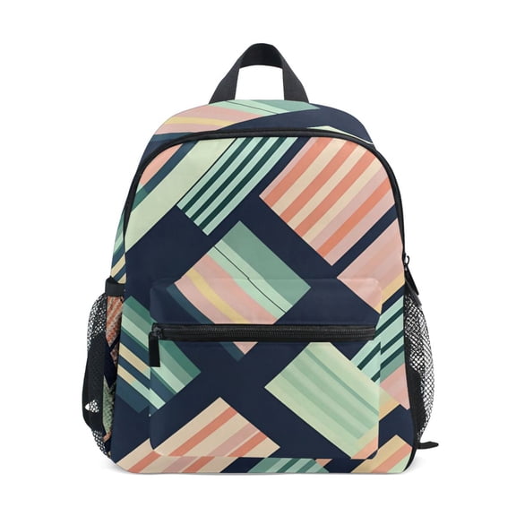 FORMRS School Backpack with Front Zippered Pocket 12" Student Travel Daypack, Isometric Pink