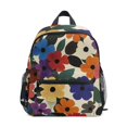 thumbnail image 1 of FORMRS School Backpack with Front Zippered Pocket 12" Student Travel Daypack, Large Colorful Flowers Pattern, 1 of 6