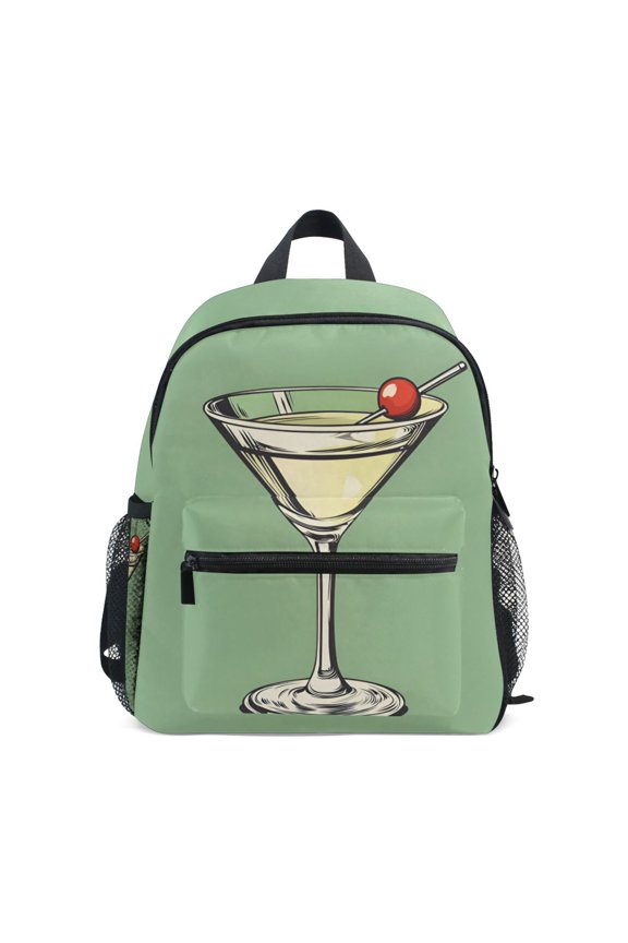 School Backpack with Front Zippered Pocket 12" Student Travel Daypack, Lemon Juice