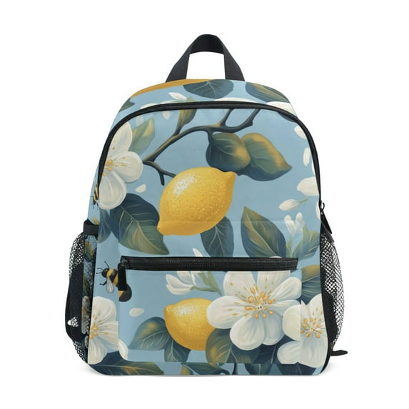 FORMRS School Backpack with Front Zippered Pocket 12" Student Travel Daypack, Lemon Pattern