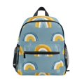 thumbnail image 1 of FORMRS School Backpack with Front Zippered Pocket 12" Student Travel Daypack, Light Blue Rainbow, 1 of 6