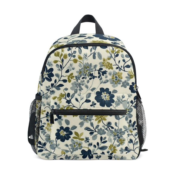 FORMRS Kids School Backpack with Front Zippered Pocket 12" Student Travel Daypack, Light Floral