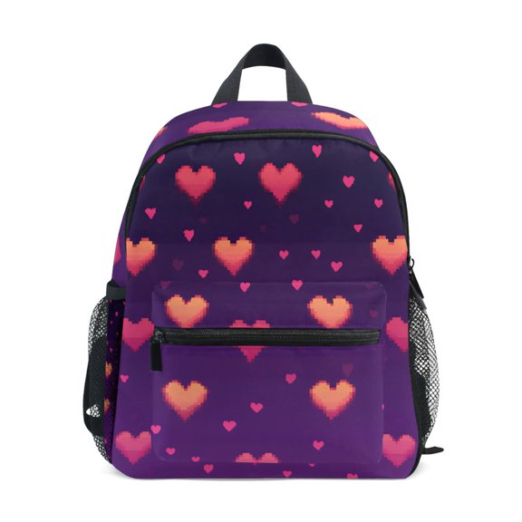 FORMRS School Backpack with Front Zippered Pocket 12" Student Travel Daypack, Love in The Clouds