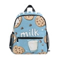 thumbnail image 1 of FORMRS School Backpack with Front Zippered Pocket 12" Student Travel Daypack, Milk and Cookies, 1 of 6