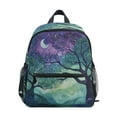 thumbnail image 1 of FORMRS School Backpack with Front Zippered Pocket 12" Student Travel Daypack, Moonlight Forest, 1 of 6