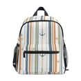 thumbnail image 1 of FORMRS Kids School Backpack with Front Zippered Pocket 12" Student Travel Daypack, Nautical Pattern, 1 of 6